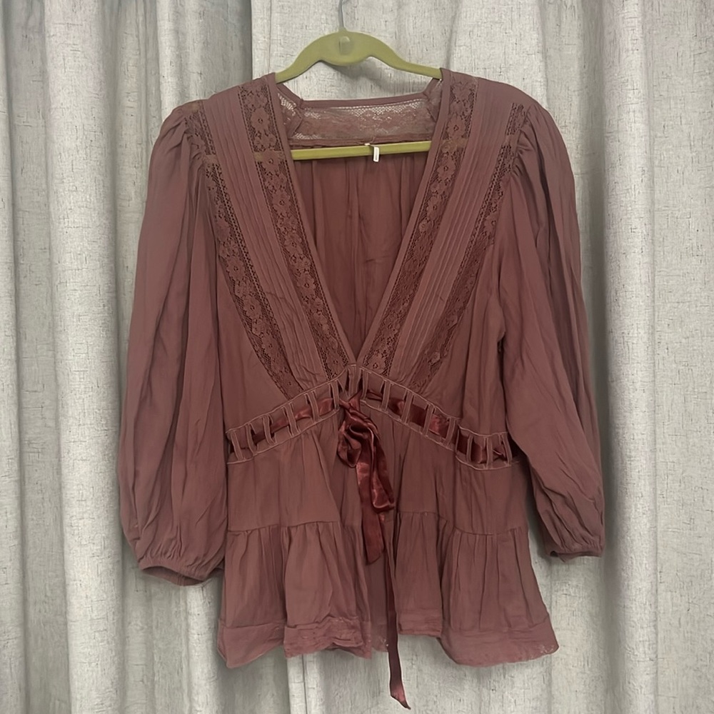 Free people, long sleeves, blouse size large